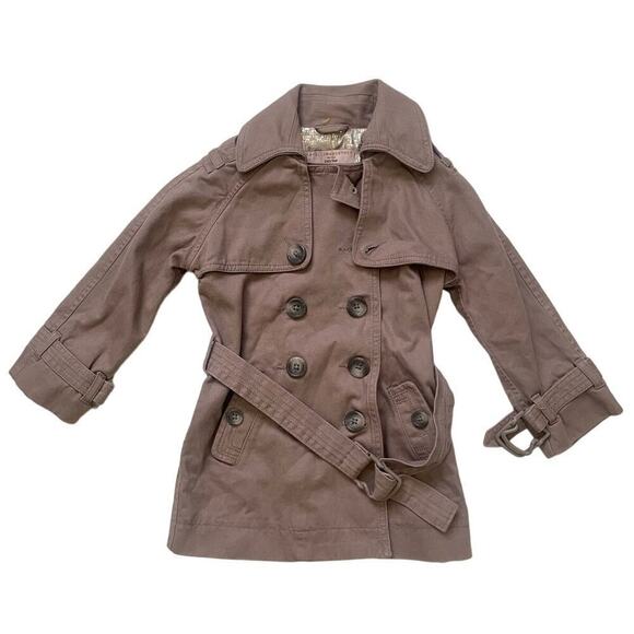 NWT Stella McCartney x Baby Gap 100% Organic Cotton Gray Trench Coat, Size 3 ⬇️ - Picture 1 of 2